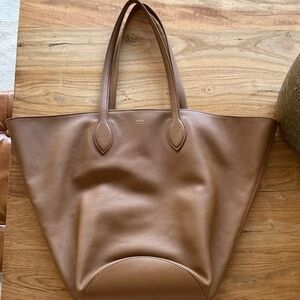 KHAITE Tan Leather Tote Bag